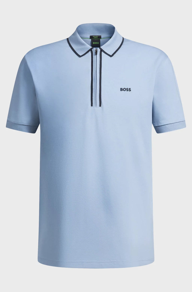 Boss polo t-shirt Philix 50537489 lyseblå 498