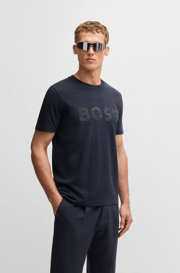 Boss t-shirt Glamping 50537834 navy
