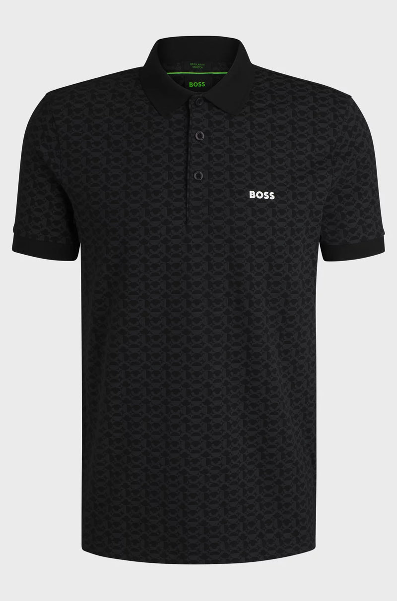 Boss polo t-shirt Paddy striped 50540719 sort