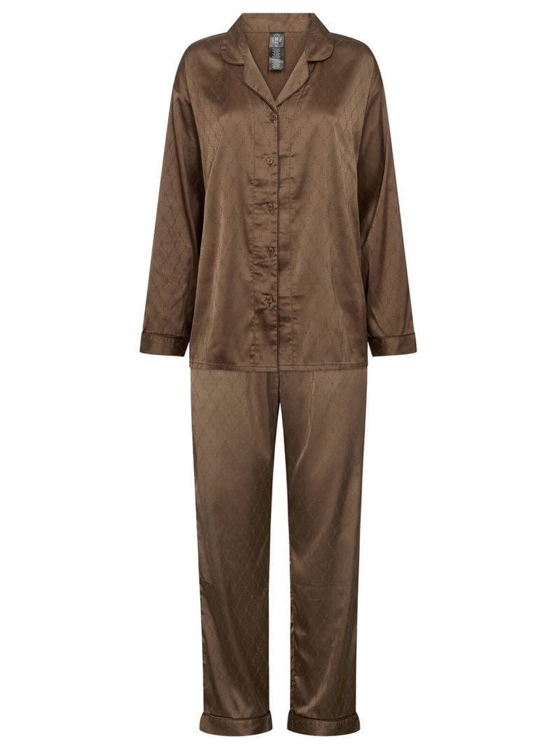 Hype The Detail Satin Pyjamas 3-800-43-89 Brun