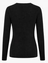 Stenstrøms dame Karolina V-Neck Knit 450432277 Col. Sort 600