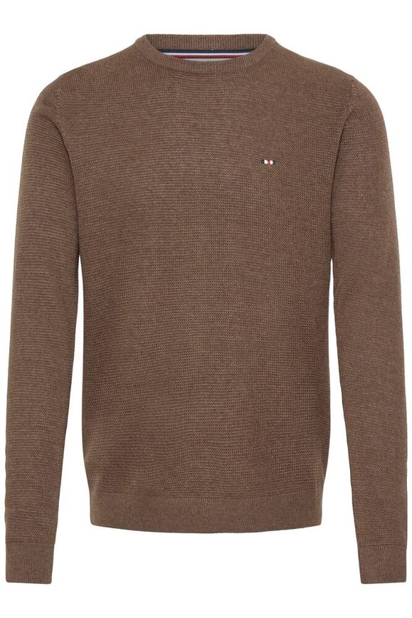 FQgranby structure crew neck 21900883 brun 1809301