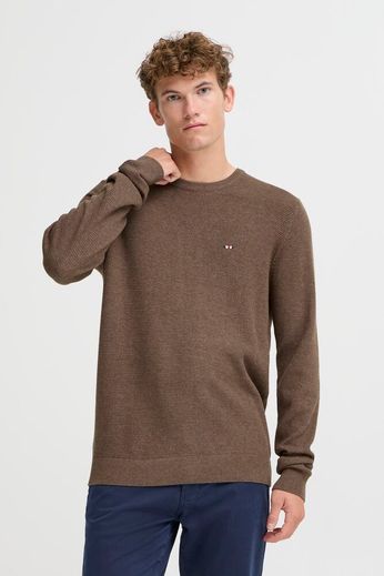 FQgranby structure crew neck 21900883 brun 1809301