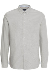 FQGrand Striped Oxford Skjorte 21900882 grå 194011