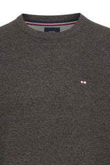 FQgranby structure crew neck 21900883 mørkebrun 200278