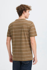 Casual Friday t-shirt SLUB 20506204 brun strib
