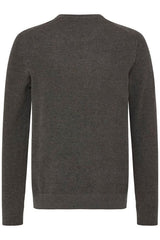 FQgranby structure crew neck 21900883 mørkebrun 200278