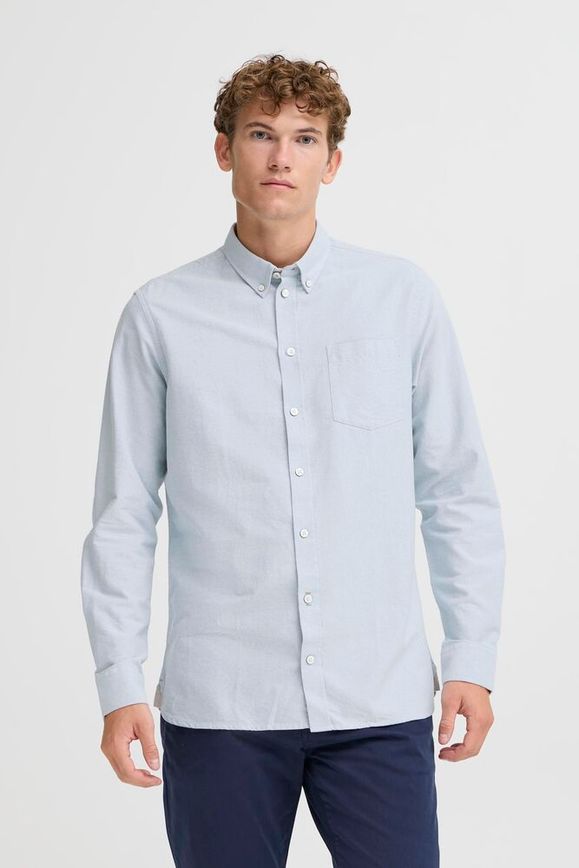 FQGrand Striped Oxford Skjorte 21900882 lyseblå 164021