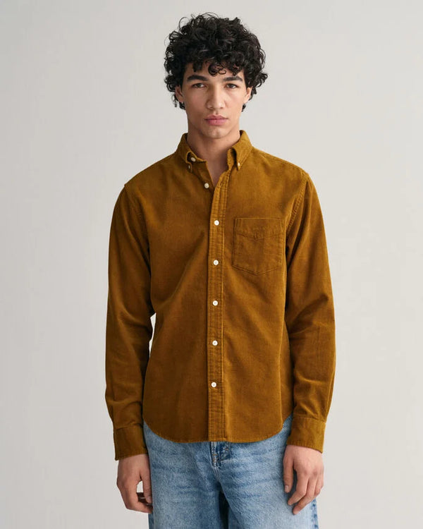 Gant fløjl skjorte 3230228 brown 254