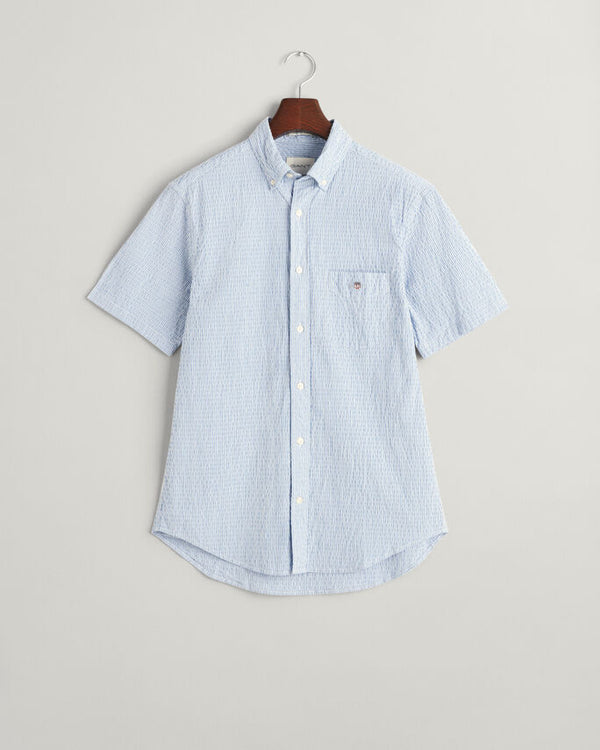 Gant skjorte Seersucker 3240064 lyseblå