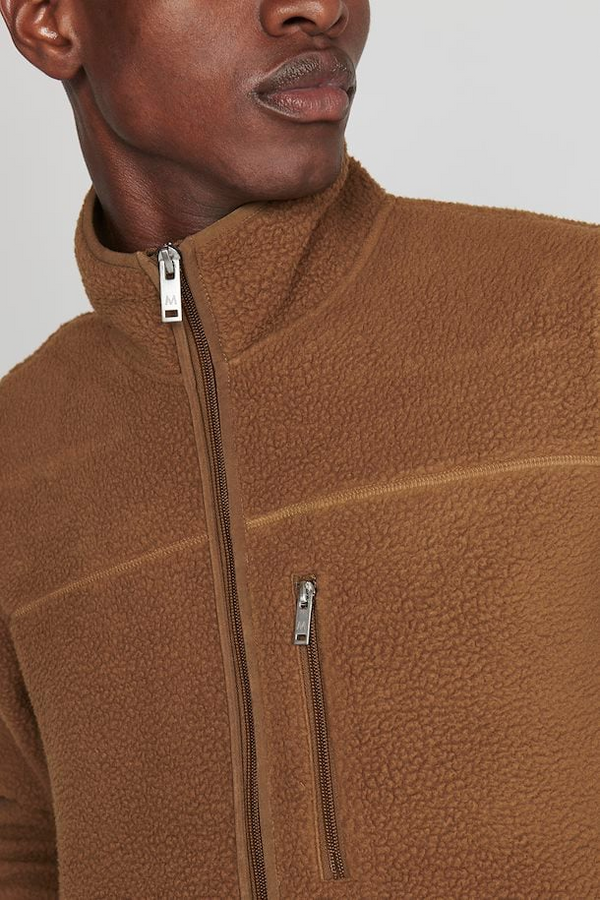 Matinique fleece jakke MAlogan brun