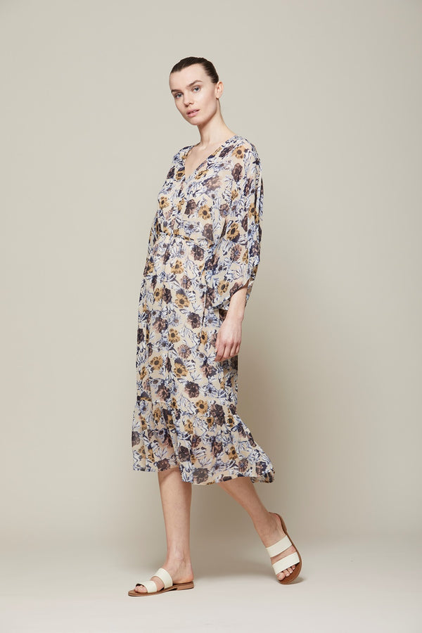 Heartmade Kjole Hirsal Sand m/print 842