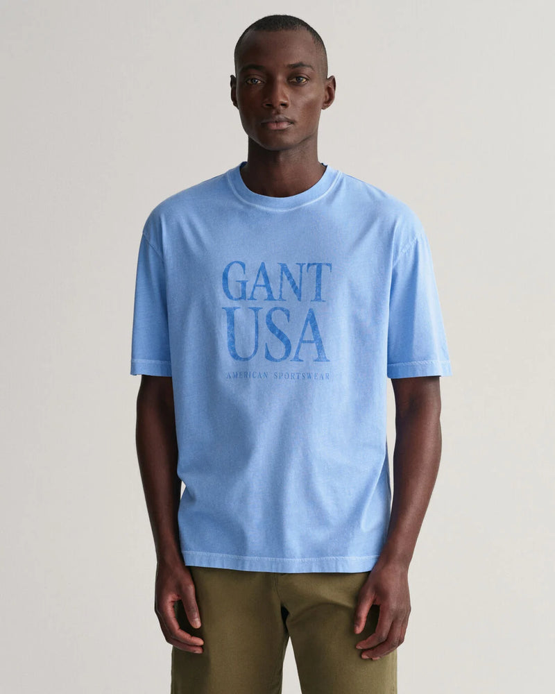 Gant t-shirt sunfaded 2003175 lysblå/414