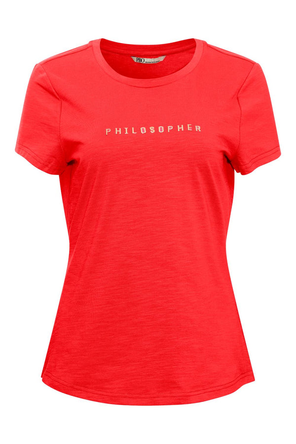 Pbo T- Shirt Philosopher Rød 310