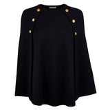 Stenstrøms cape Mary knit Poncho sort