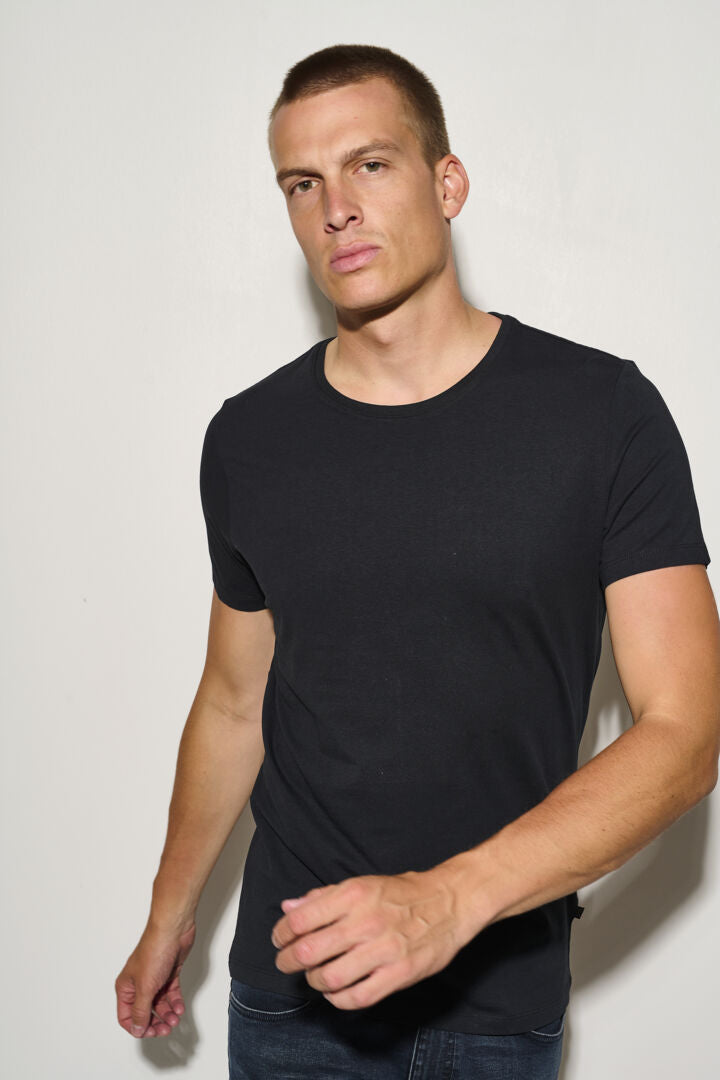 Casual Friday t-shirt David o-hals sort