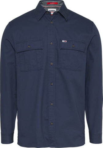 Tommy Skjorte overshirt Essential Twill Navy 14174C