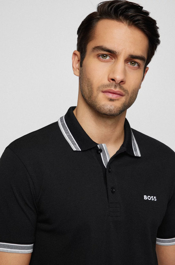 Boss polo t-shirt Paddy sort/001