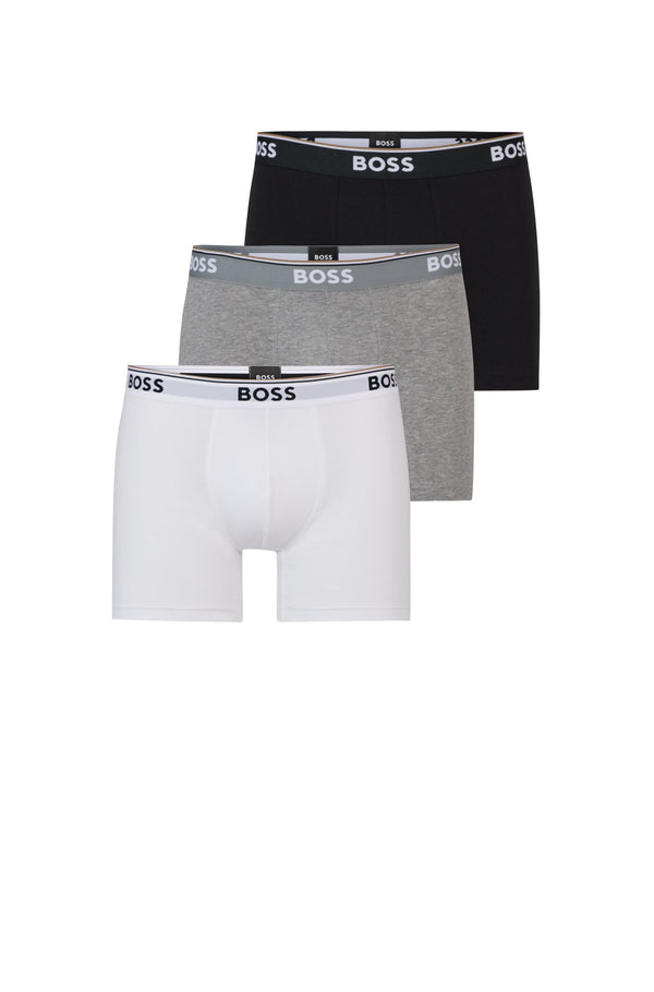 Boss 3 pack underbuks brief 50475282 hvid/grå/sort